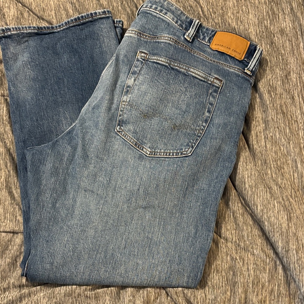 American Eagle Outfitters Men's Light Blue Straight Jeans